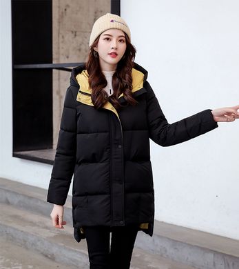 Жіночий подовжений пуховик зимовий, куртка Daily чорний фото