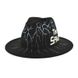 Шляпа Федора унисекс Graffiti Tiny Spark с устойчивыми полями черная, В наличии, Черный, One Size