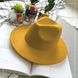 Шляпа унисекс Федора с устойчивыми полями желтая