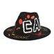 Шляпа Федора унисекс Graffiti Cap с устойчивыми полями черная, Нет в наличии, Черный, One Size