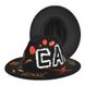 Шляпа Федора унисекс Graffiti Cap с устойчивыми полями черная, Нет в наличии, Черный, One Size