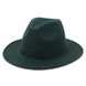 Шляпа унисекс Федора с устойчивыми полями темно-зеленая фото