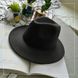 Шляпа унисекс Федора с устойчивыми полями черная