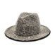 Шляпа Федора унисекс Crystal с камнями и устойчивыми полями черная, В наличии, Черный, One Size