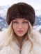 Шапка тепла Sable хутряна з відворотом коричнева (шоколад), Коричневий, One Size