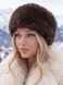 Шапка тепла Sable хутряна з відворотом коричнева (шоколад), Коричневий, One Size