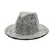 Шляпа Федора унисекс Crystal с камнями и устойчивыми полями серая, В наличии, Серый, One Size