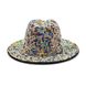 Шляпа Федора унисекс Crystal с камнями и устойчивыми полями мультиколор, В наличии, ассорти, One Size