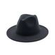 Шляпа унисекс Федора с устойчивыми полями черная фото