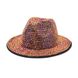 Шляпа Федора унисекс Crystal с камнями и устойчивыми полями красная, В наличии, Красный, One Size