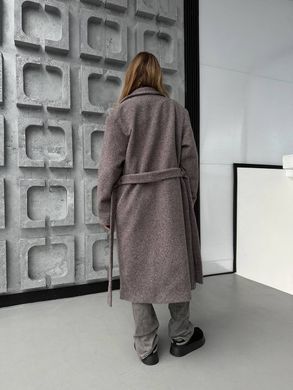 Жіноче пальто Topcoat кашемірове на підкладці прямого крою з поясом шоколад 42-46 фото