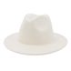 Шляпа унисекс Федора с устойчивыми полями белая фото