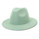 Шляпа унисекс Федора с устойчивыми полями светло-голубая фото