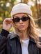 Женская кепка докер Docker Cashmere из кашемира с пирсингом молочная, One Size