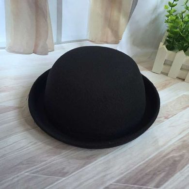 Шляпа Котелок черная фото