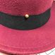 Шляпа женская Канотье Calabria с металлическим декором и цепочкой бордовая (марсала), Нет в наличии, Бордовый, One Size