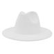 Шляпа унисекс Федора с устойчивыми полями белая
