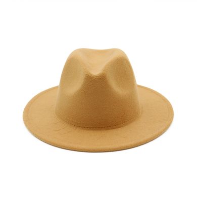 Шляпа унисекс Федора с устойчивыми полями кофе с молоком (мокко) фото