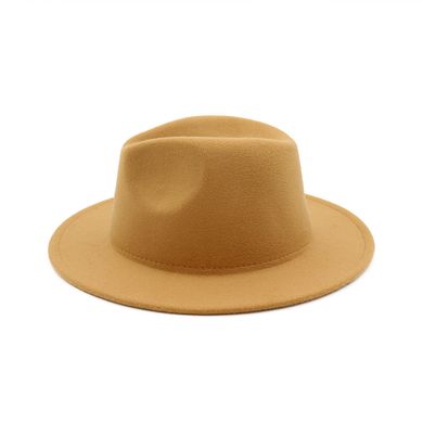 Шляпа унисекс Федора с устойчивыми полями кофе с молоком (мокко) фото
