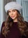 Женский берет Alpaca из экомеха серый, One Size