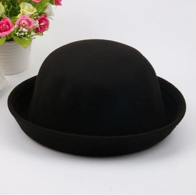 Шляпа Котелок коричневая (шоколад) фото