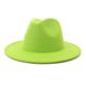 Шляпа унисекс Федора с устойчивыми полями зеленая (хаки) фото