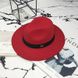Шляпа унисекс Федора с устойчивыми полями и лентой красная, Нет в наличии, Красный, One Size