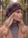 Жіночий берет Alpaca з екохутра кава з молоком (мокко), One Size