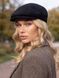 Женский кепи, кепка хулиганка Hector Cashmere кашемировая черная, One Size