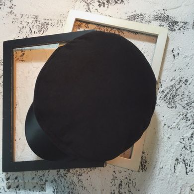 Жіночий картуз, кепі, кашкет з пряжкою чорний фото