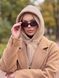 Женский капор Sheepskin из экомеха и воротником бежевый, Бежевый, One Size