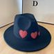 Шляпа Федора унисекс Graffiti Heart с устойчивыми полями черная, Нет в наличии, Черный, One Size