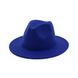 Шляпа унисекс Федора с устойчивыми полями темно-синяя фото