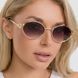 Сонцезахисні окуляри овальні Miu Miu Oval Logo градієнт сірі із золотом, Сірий, One Size