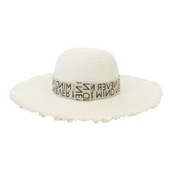 Шляпа женская летняя с широкими полями 11см Never Mind белая фото
