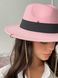 Шляпа женская Федора Calabria с металлическим декором и цепочкой розовая (пудра), Нет в наличии, Розовый, One Size