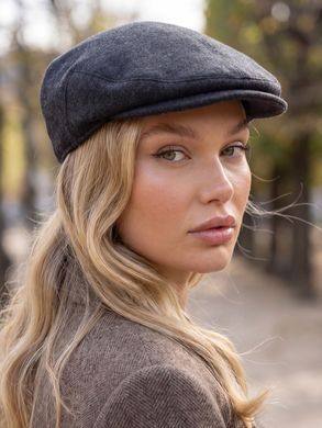 Женский кепи, кепка хулиганка Hector Cashmere кашемировая серая фото