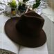 Шляпа унисекс Федора с устойчивыми полями коричневая (шоколад)