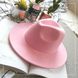 Шляпа унисекс Федора с устойчивыми полями розовая