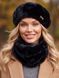 Женский комплект Alpaca берет + бафф черный, One Size