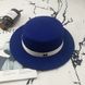 Шляпа унисекс Канотье с устойчивыми полями и лентой темно-синяя фото