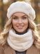 Женский комплект Alpaca берет + бафф молочный, One Size