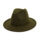 Шляпа унисекс Федора с устойчивыми полями темно-зеленая фото