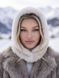 Женский капор Sable меховой молочный, Молочный, One Size