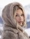 Женский капор Sable меховой бежевый, Бежевый, One Size