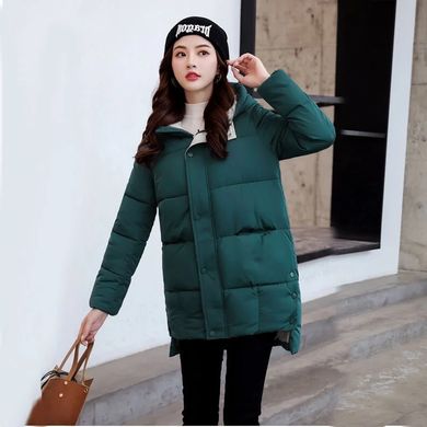 Женский удлиненный зимний пуховик, куртка Daily зеленый фото