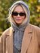 Женский капор Sheepskin из экомеха и воротником серый, Серый, One Size