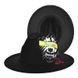 Шляпа Федора унисекс Graffiti Beast с устойчивыми полями черная, В наличии, Черный, One Size