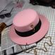 Шляпа женская Канотье Calabria с металлическим декором и цепочкой розовая (пудра), Нет в наличии, Розовый, One Size