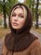 Жіночий капор Teddy Bear з пухом ангори та коміром коричневий (шоколад), Коричневий, One Size